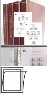 Albové listy A4, ČR 1993-2021, základ.verze - 4x desky, 4x archivní box, vč.zesíl.obalů - zasklené, papír  160g/m2