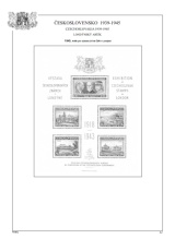 Albové listy A4 POMfila Československo – Exilové aršíky 1939-1945 nezasklené, (18 listů), vč. zesílených euroo