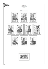 Albové listy A4 POMfila Španělsko – 1978-1989 - nezasklené (75 listů), vč.zesílených obalů, papír 160gr.