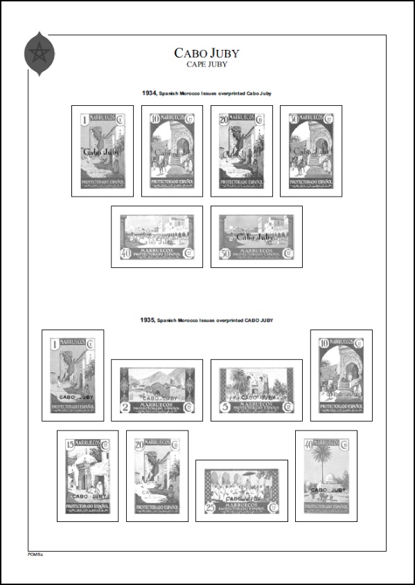 Albové listy A4 POMfila ŠPANĚLSKO - kolonie 1868-1975 (184 listů), vč.zesíl.euroobalů, nezasklené,160gr.