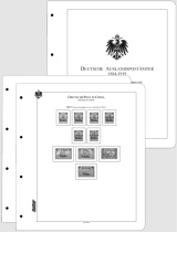 Albové listy CONTOUR-S - Německé kolonie a pošty v zahraničí 1884-1919 nezasklené, (43 listů), papír 250gr.