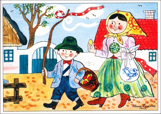 Alena Ladová - Velikonoční pohlednice - 1950
