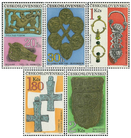 Archeologické objevy na Moravě a na Slovensku - čistá - č. 1786-1790