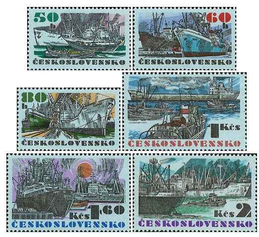 Československé námořní lodě - čistá - č. 1979-1984