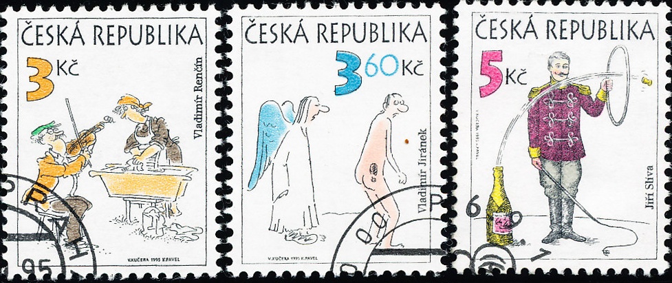 Český kreslený humor - razítkovaná - č. 83-85
