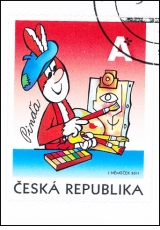 Čtyřlístek - Pinďa - razítkovaná známka A - č. 672