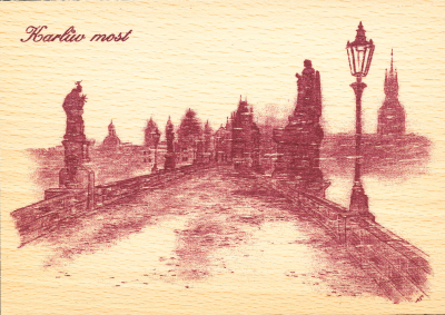 Dřevěné pohlednice - Karlův most