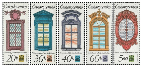 Historická pražská okna - čistá - č. 2240-2244
