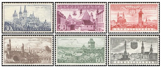 Historická výročí měst a stavebních památek - čistá - č. 921-926
