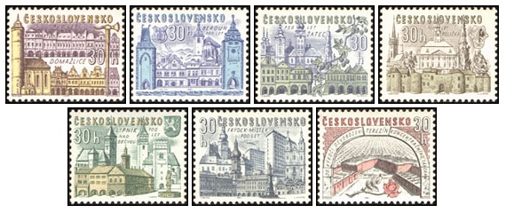 Historická výročí měst - čistá - č. 1414-1420