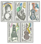 Hudební nástroje - čistá - č. 2085-2089