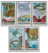 INTERKOSMOS - mezinárodní kosmické lety - čistá - č. 2638-2642