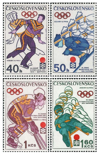 IX. zimní Olympijské hry Sapporo 1972 - čistá - č. 1938-1941