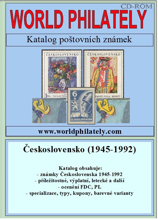 Katalog poštovních známek - Československo (1945-1992) - World Philately 2016  na CD-ROM médiu