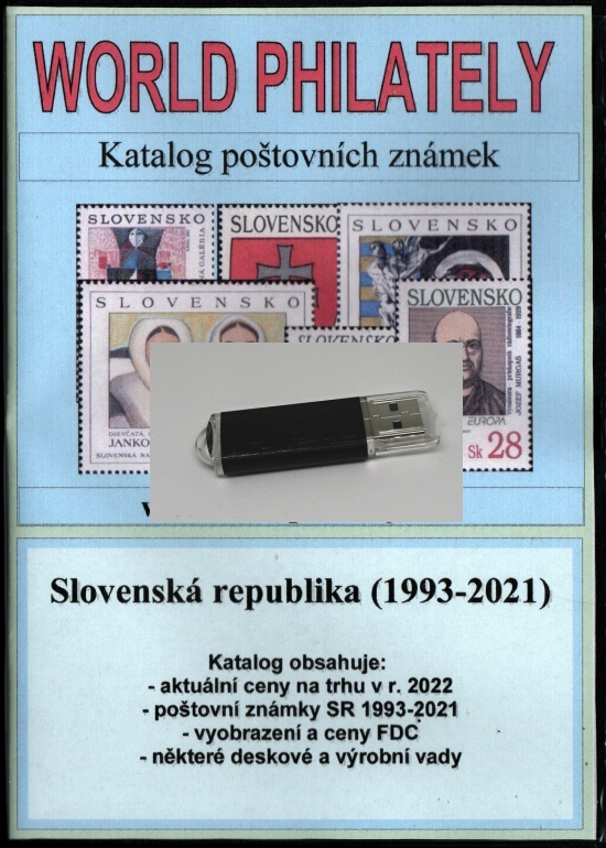 Katalog poštovních známek World Philately - Slovenská republika (1993-2021) na flash disku