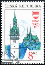Krásy naší vlasti - 750 let města Brna - razítkovaná - č. 9