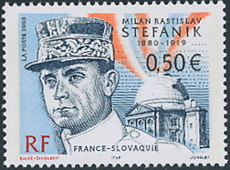 M. R. Štefánik - Francie - 0,50 Euro