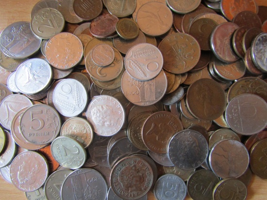 Mince na váhu - 1/2 kg různých mincí
