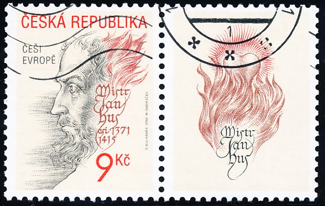 Mistr Jan Hus - kupon pravý - razítkovaná známka A - č. 325