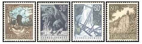 Moravský kras a Slovenský ráj - čistá - č. 1324-1327