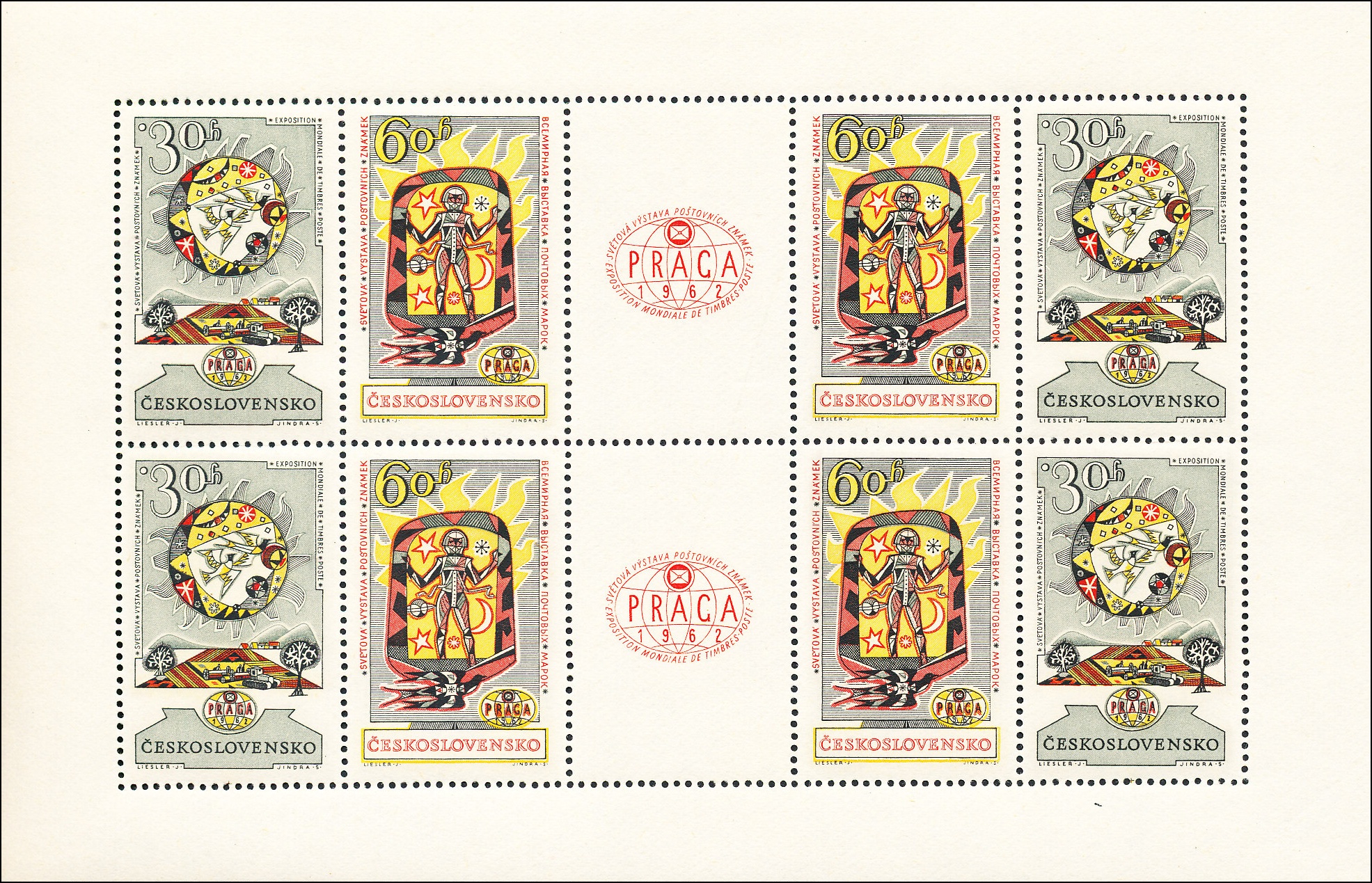 PL 1263b/1264b - Světová výstava poštovních známek PRAGA 1962 - čistý