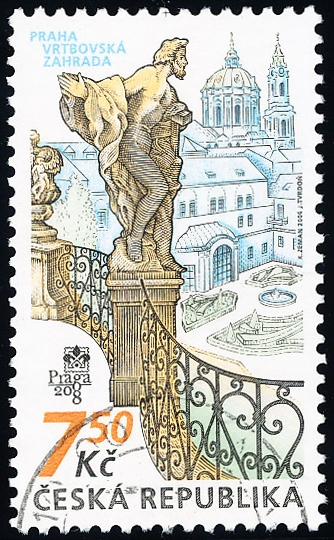 Praha - Vrtbovská zahrada - č. 492 - razítkovaná