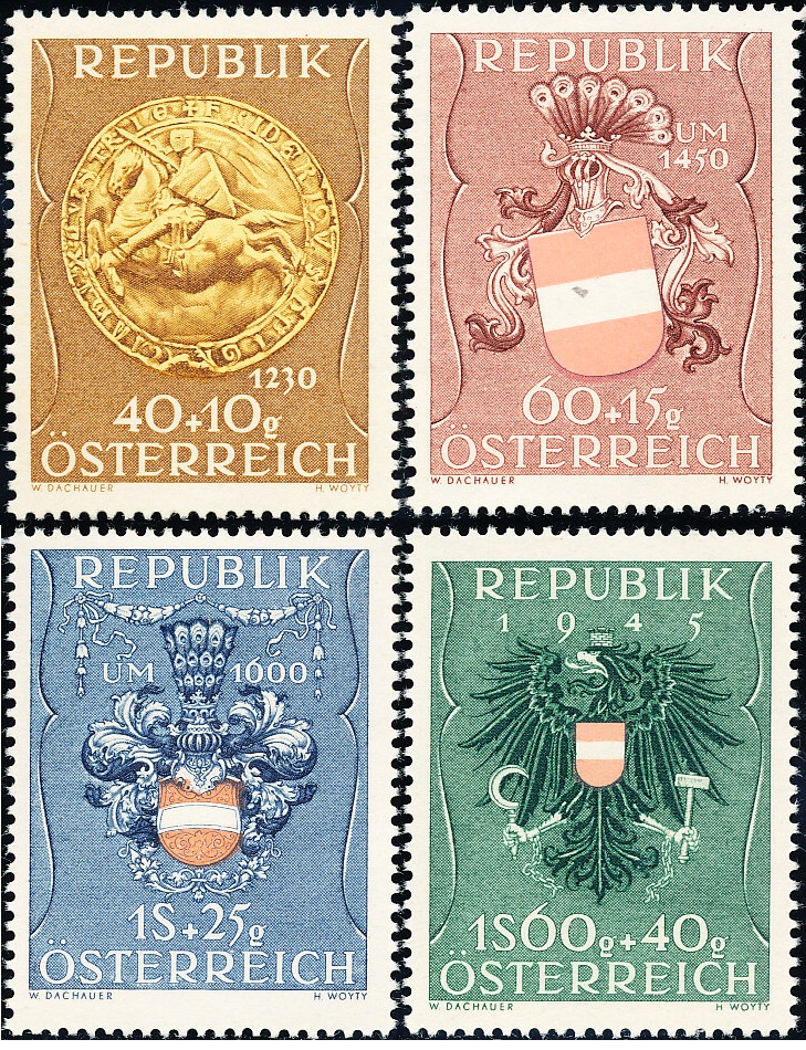 Rakousko - čistá - č. 937-940