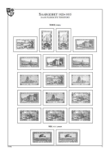 Saargebiet 1920-1935, A4, papír 160 g (18 listů) - bez obalů