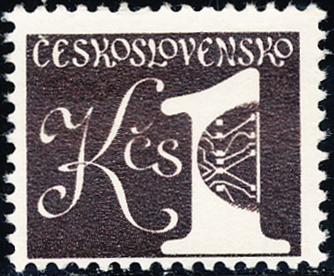 Svitkové výplatní známky - 1 Kčs - č. 2399yc - černohnědá - čistá