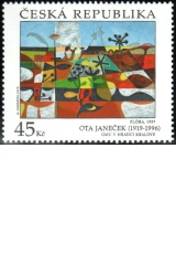 Umělecká díla na známkách - Ota Janeček - č. 1054 - za nominál