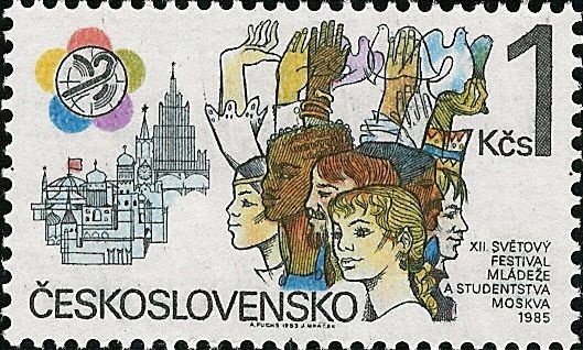 XII. světový festival mládeže a studentstva Moskva 1985 - čistá - č. 2705