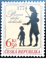 Zavedení povinné školní docházky v našich zemích - 1774 - razítkovaná - č. 413