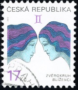 Znamení zvěrokruhu - Blíženci - razítkovaná - č. 331